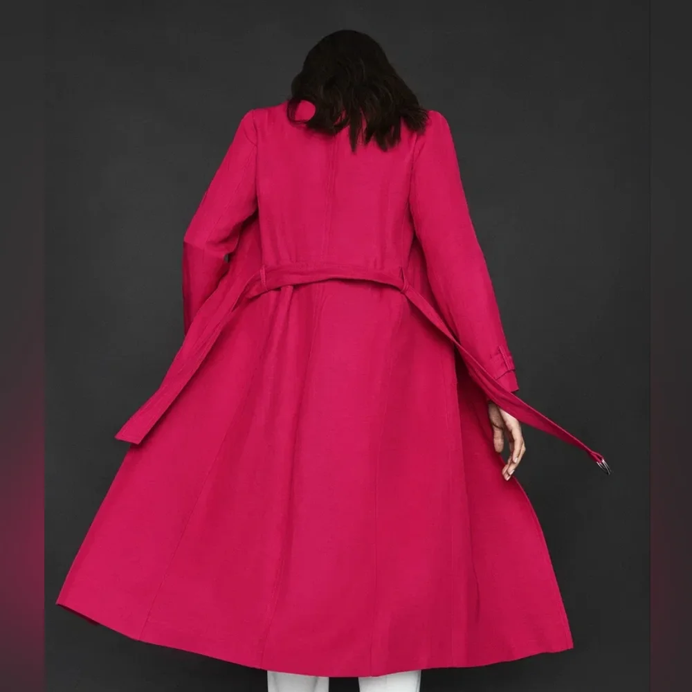 REISS | Lianna Linen Blend Duster Coat - Picture 6 of 6